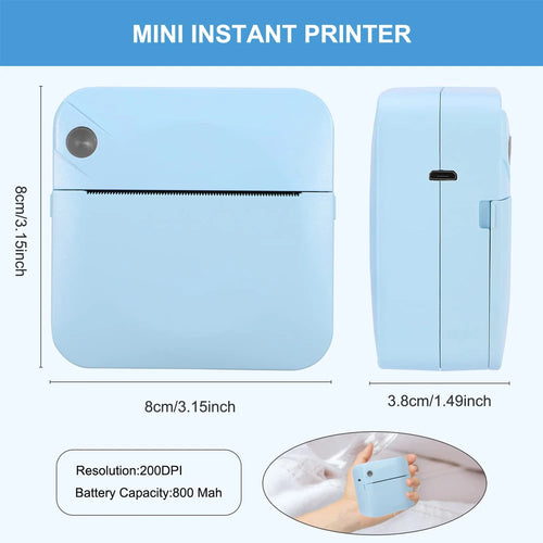 Mini Portable Thermal Printing Sticker Wireless Inkless Mini Printer