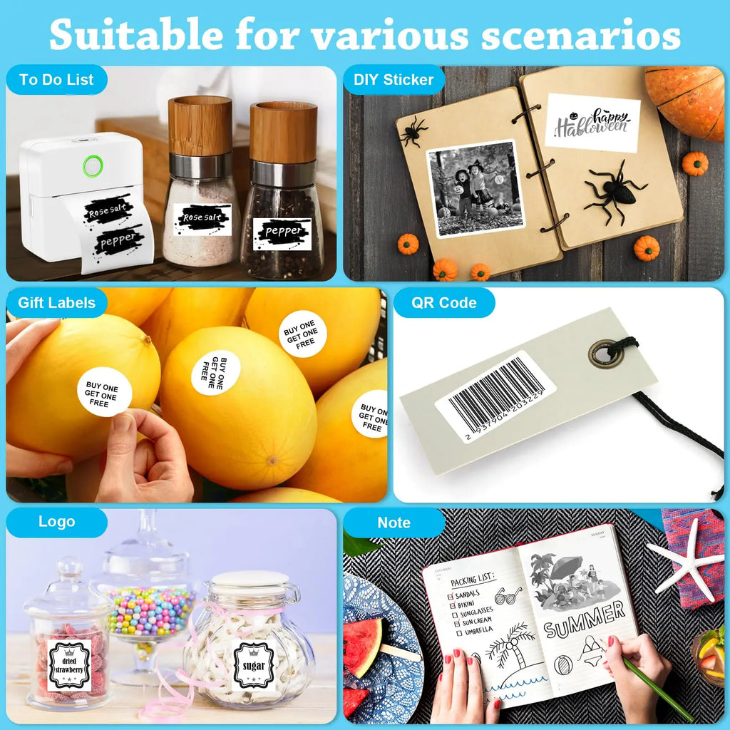 Wireless Mini Photo Thermal Printer | Mobile App, USB Charging.