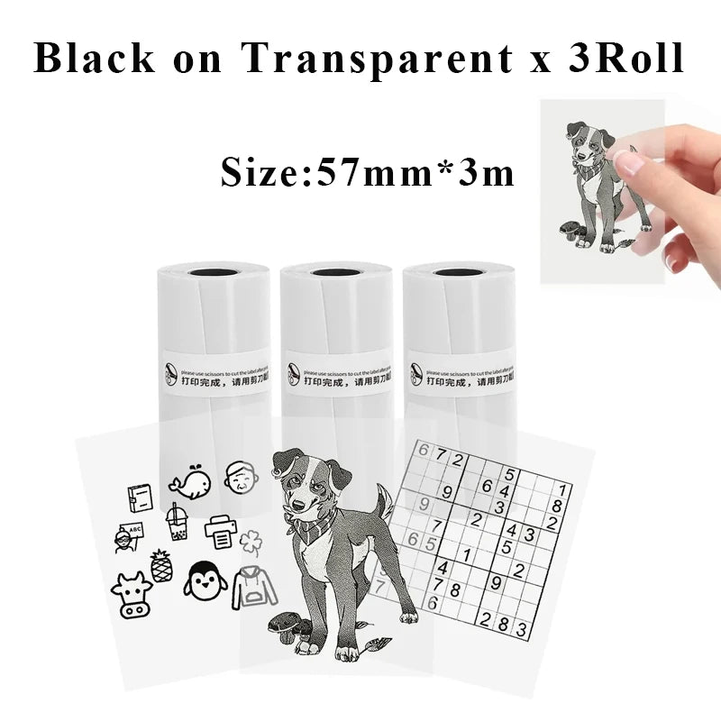 Holographic Laser Transparent Glossy Thermal Sticker Paper rolls