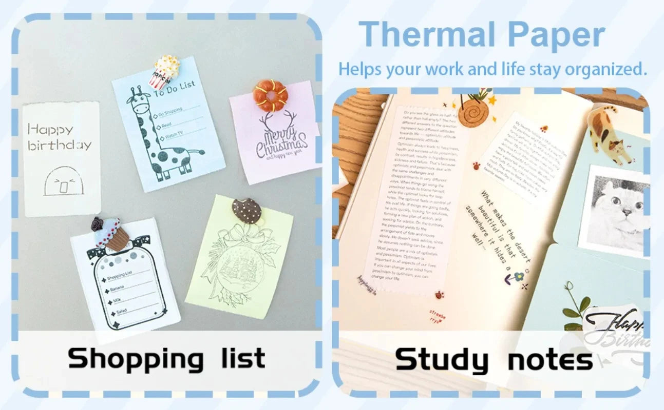 Mini Printer Paper Thermal Label Sticker