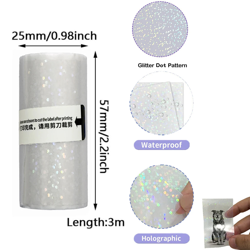 Clear Holographic Transparent Self-Adhesive Thermal Paper Rolls