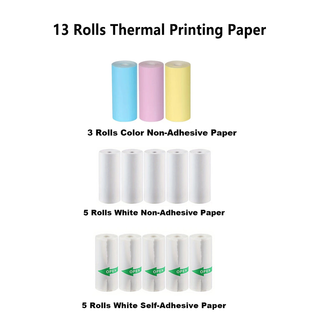 Wireless Mini Photo Thermal Printer | Mobile App, USB Charging.