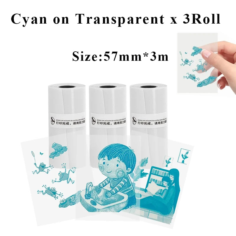 Holographic Laser Transparent Glossy Thermal Sticker Paper rolls