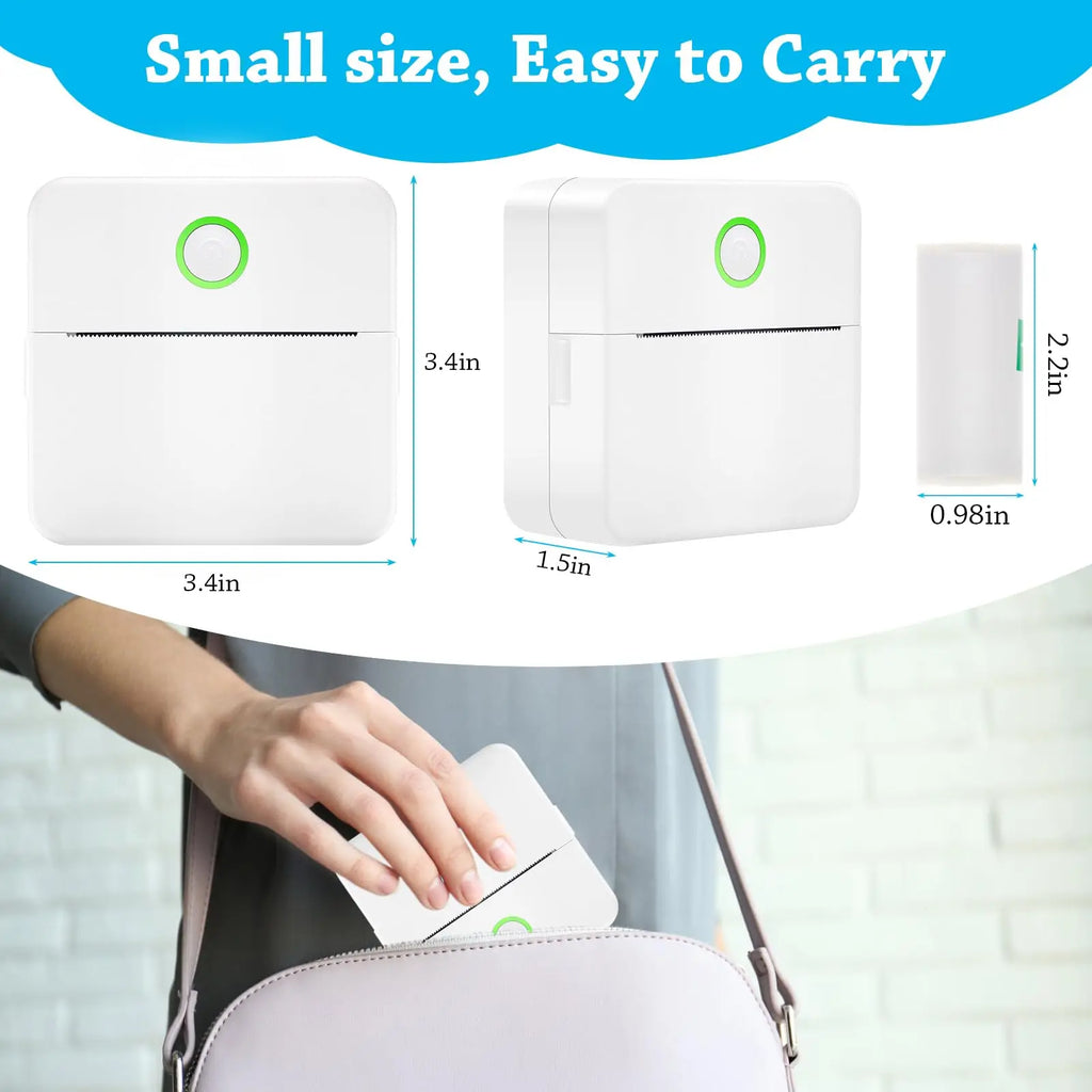 Wireless Mini Photo Thermal Printer | Mobile App, USB Charging.
