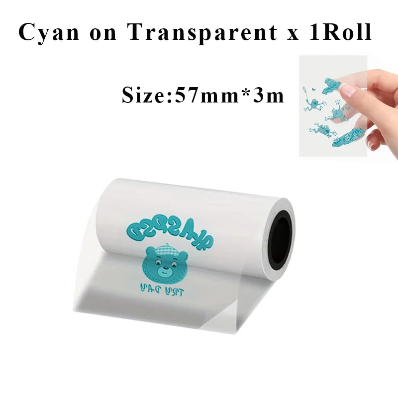 Holographic Laser Transparent Glossy Thermal Sticker Paper rolls