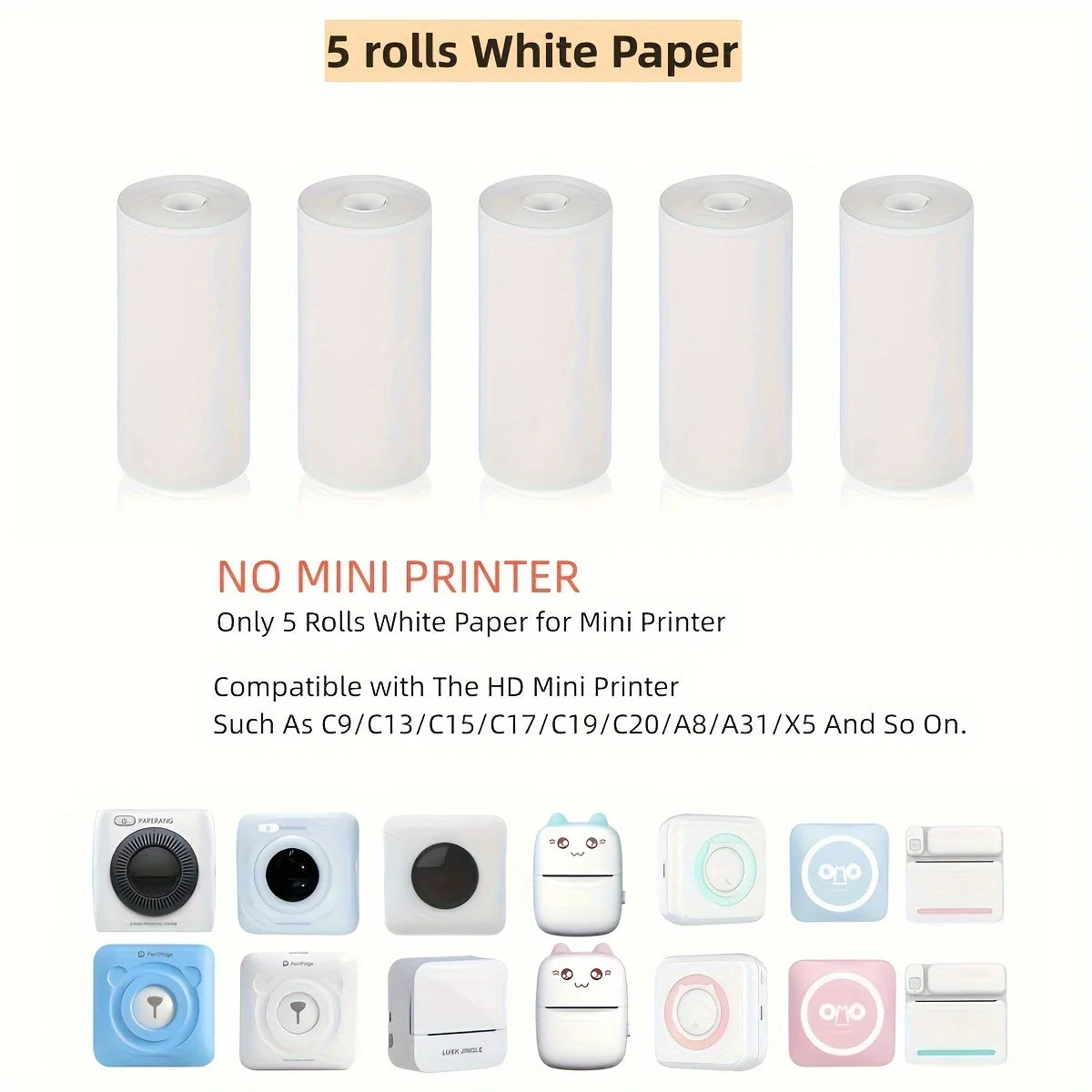 Mini Printer Paper Thermal Label Sticker
