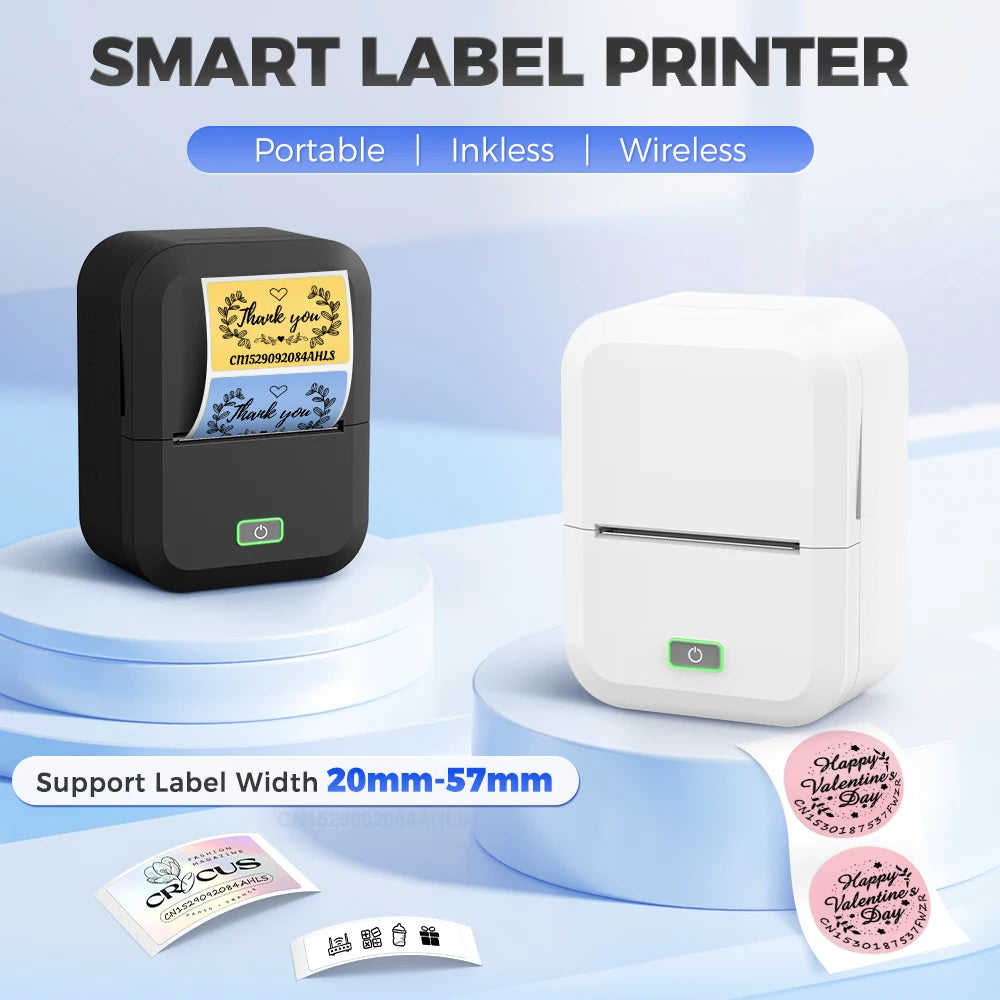 Portable Mini Printer Bluetooth Self Adhesive Sticker Labeller