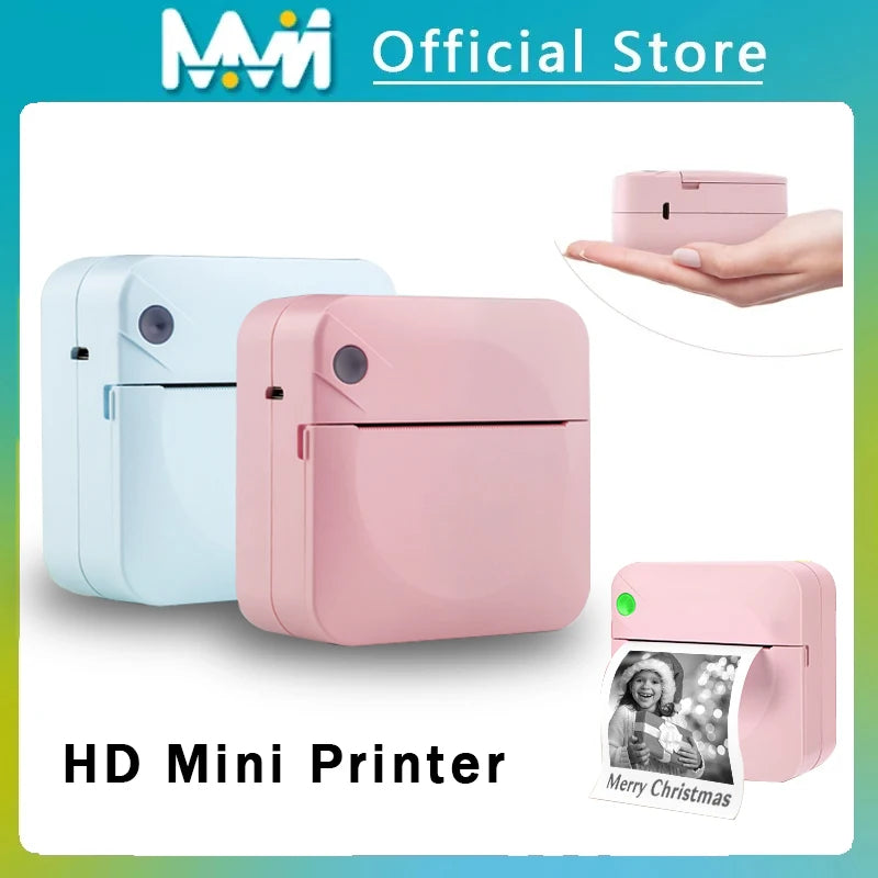 Mini Portable Thermal Printing Sticker Wireless Inkless Mini Printer