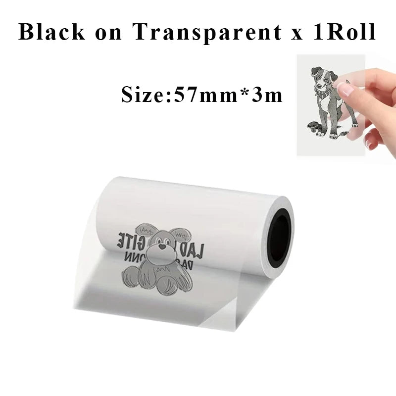 Holographic Laser Transparent Glossy Thermal Sticker Paper rolls