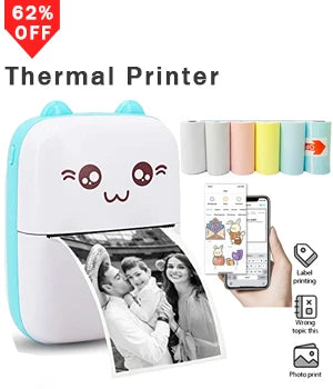 Mini Portable Thermal Printing Sticker Wireless Inkless Mini Printer