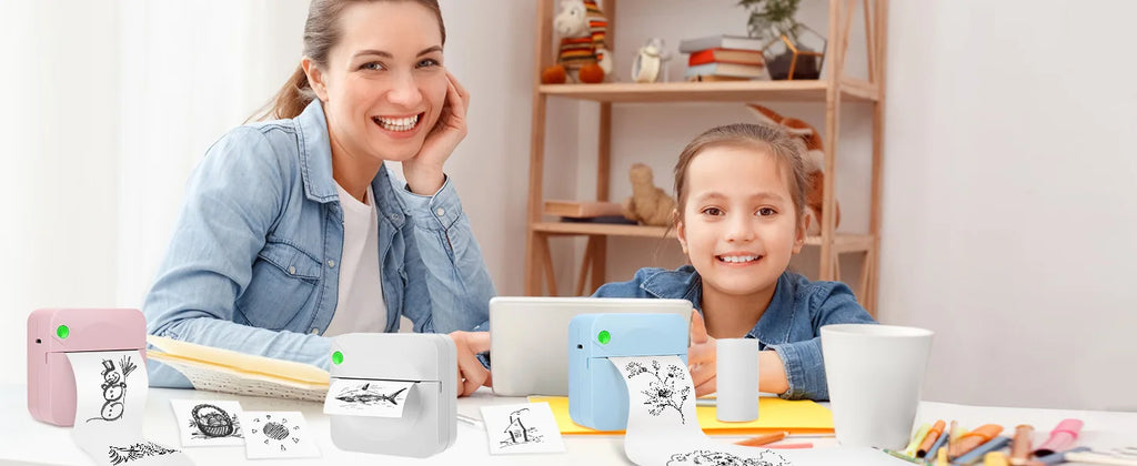 Mini Portable Thermal Printing Sticker Wireless Inkless Mini Printer