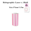 Holographic Laser Transparent Glossy Thermal Sticker Paper rolls