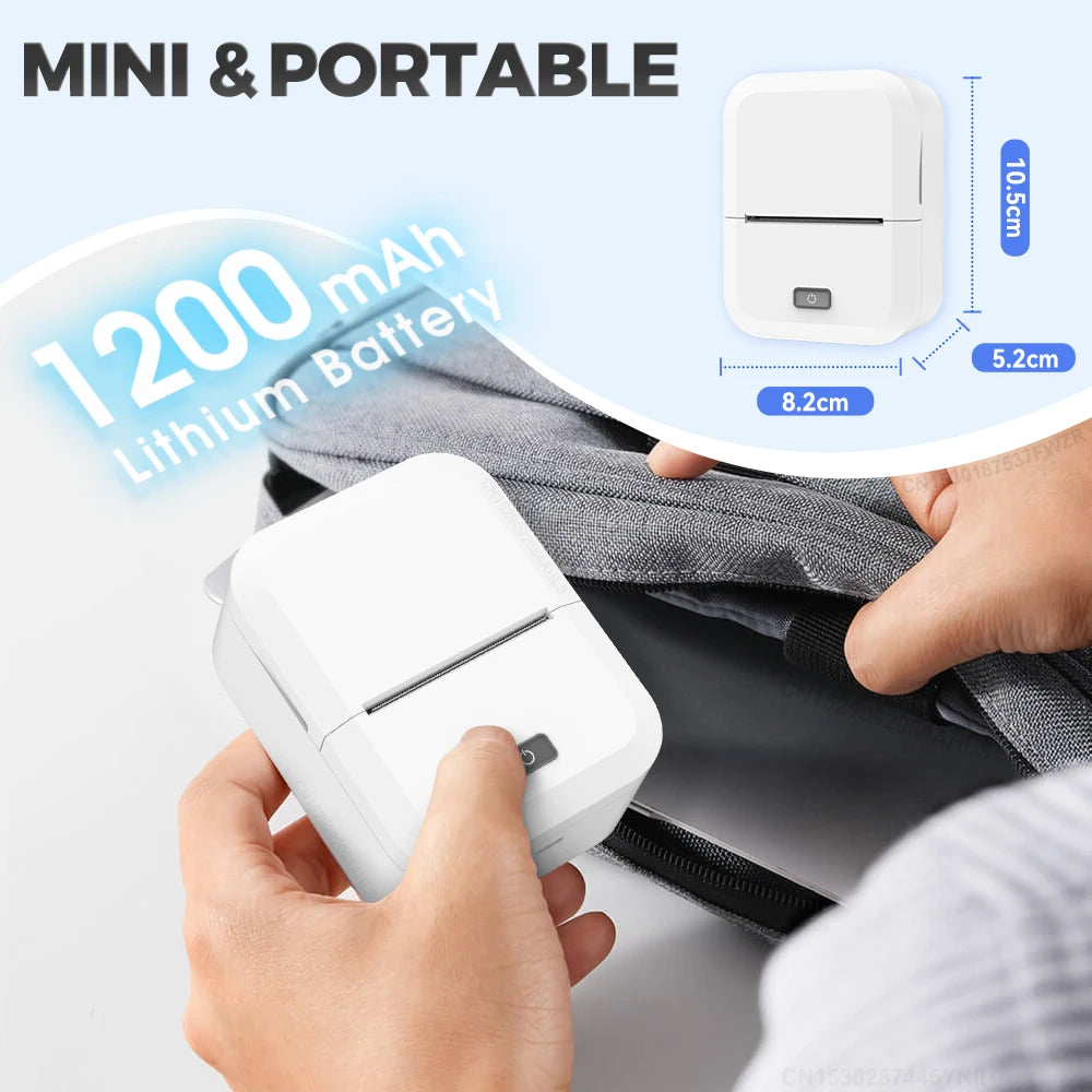 Portable Mini Printer Bluetooth Self Adhesive Sticker Labeller