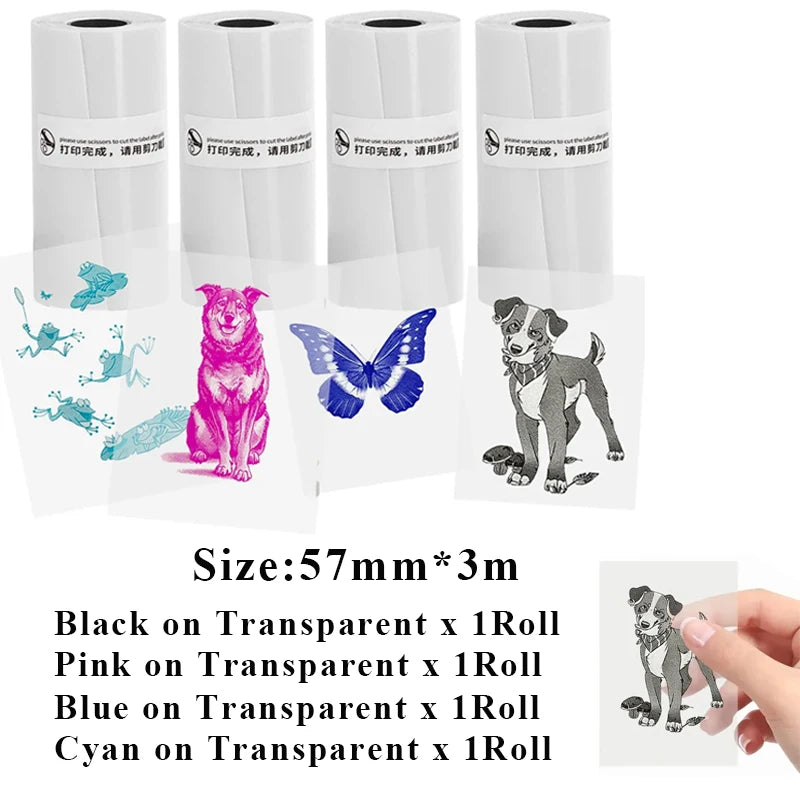 Holographic Laser Transparent Glossy Thermal Sticker Paper rolls
