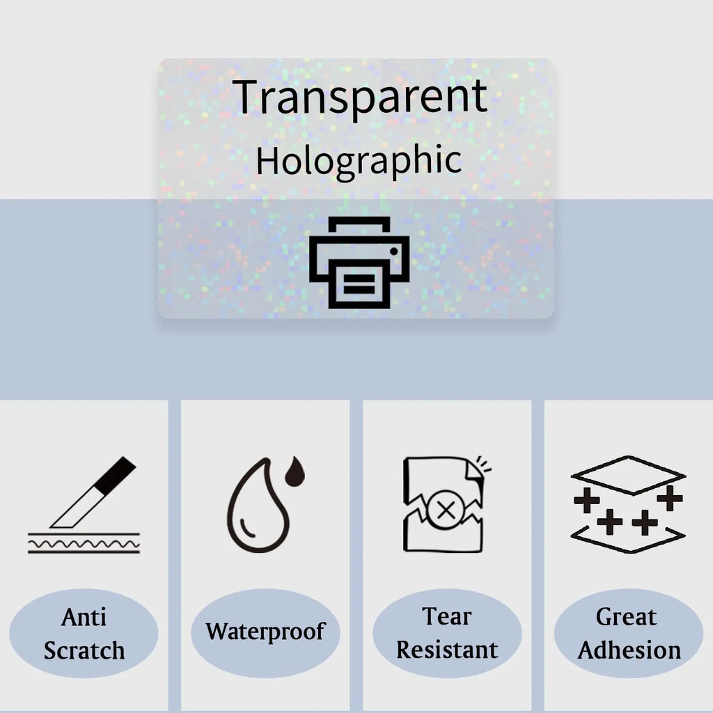 Clear Holographic Transparent Self-Adhesive Thermal Paper Rolls