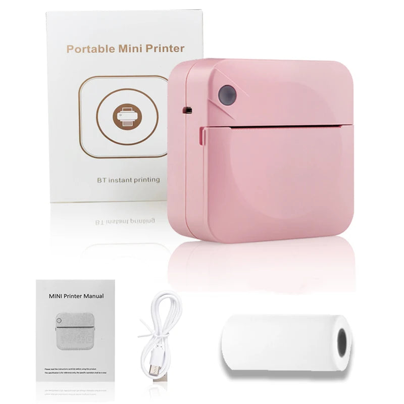 Mini Portable Thermal Printing Sticker Wireless Inkless Mini Printer