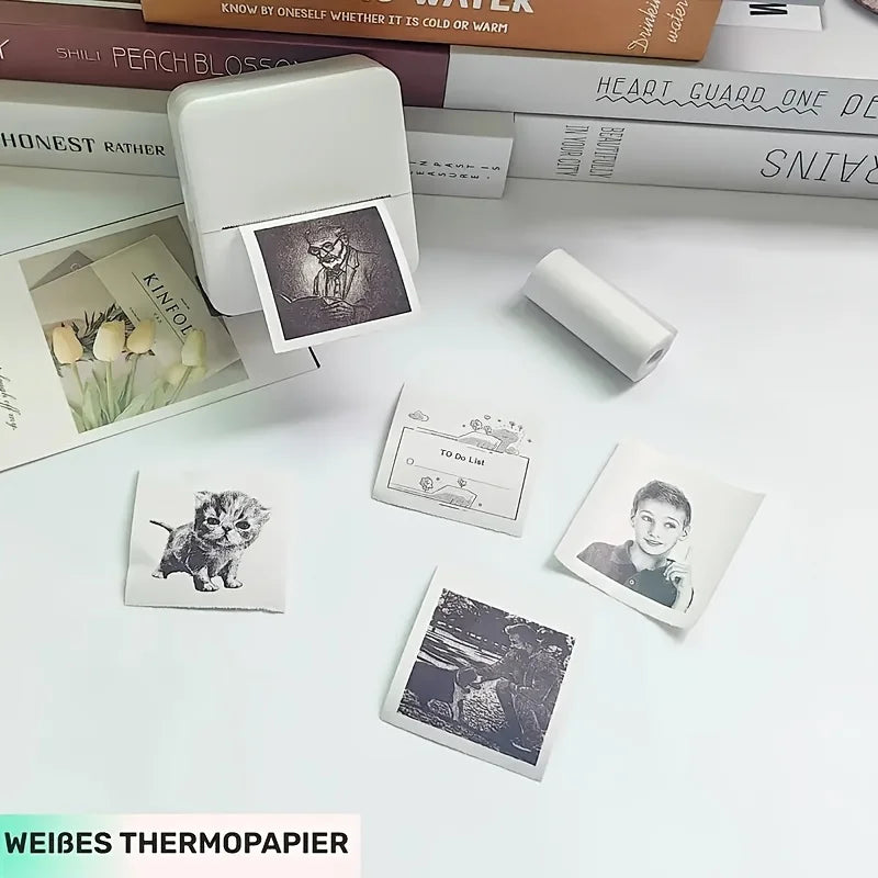 Wireless Mini Photo Thermal Printer | Mobile App, USB Charging.