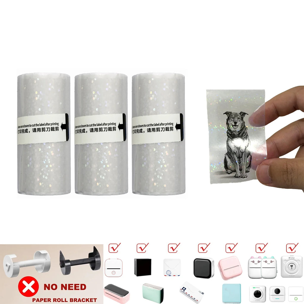 Clear Holographic Transparent Self-Adhesive Thermal Paper Rolls